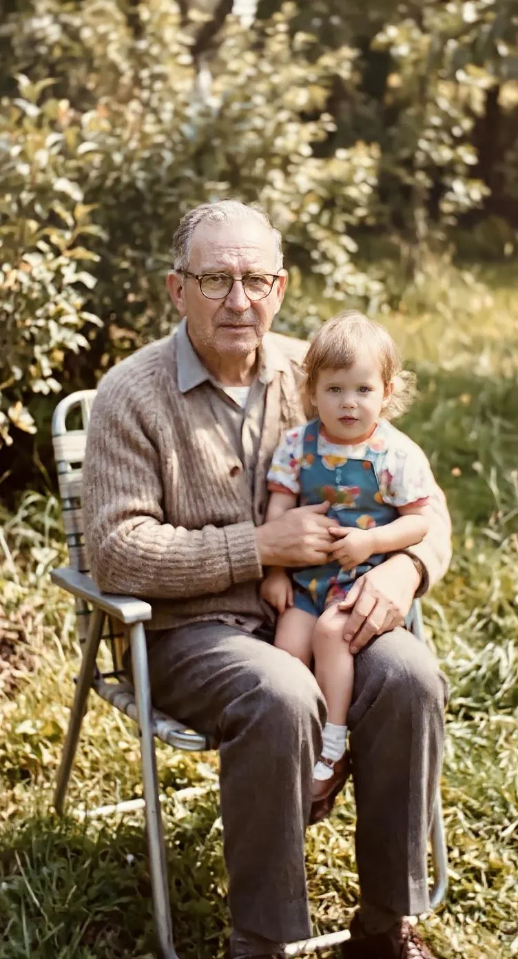 The same photo with both faces sharpened