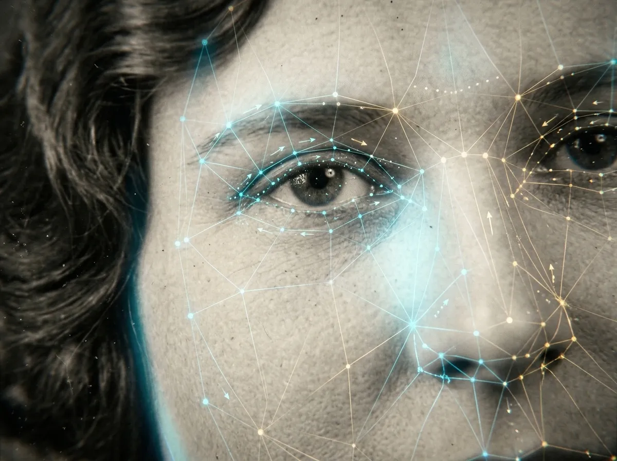 1930s portrait of a young woman, ready to bring to life with Animate
